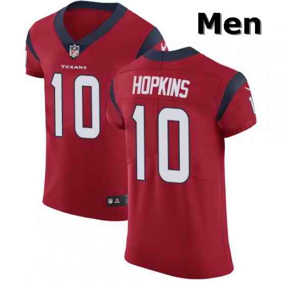 Men Nike Houston Texans 10 DeAndre Hopkins Red Alternate Vapor Untouchable Elite Player NFL Jersey
